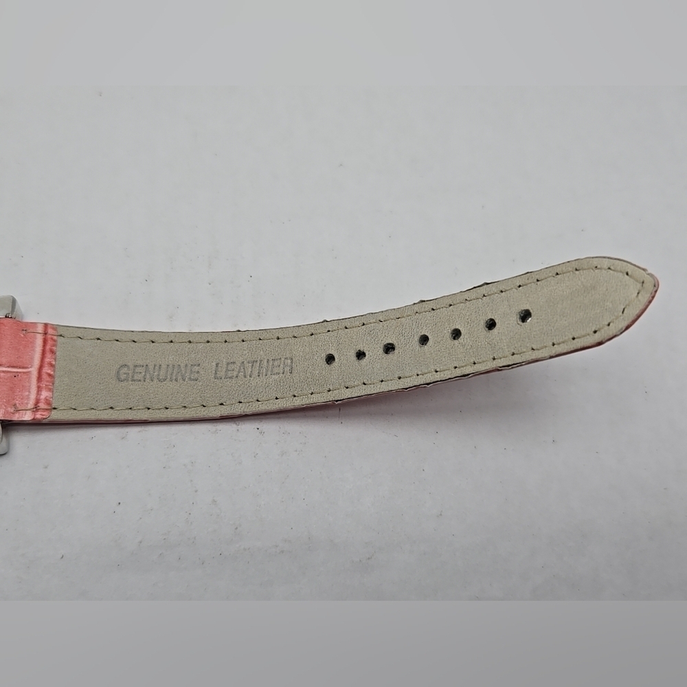 Womens Marcel Drucker Silver Tone Pink Enamel Blue Butterflies Watch New Battery - Picture 10 of 11